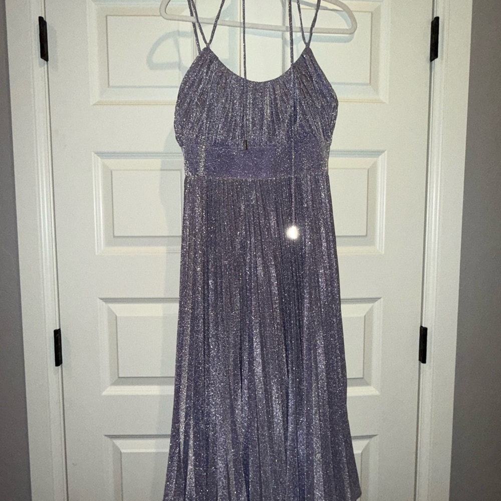 Halston Heritage Purple Midi Dress